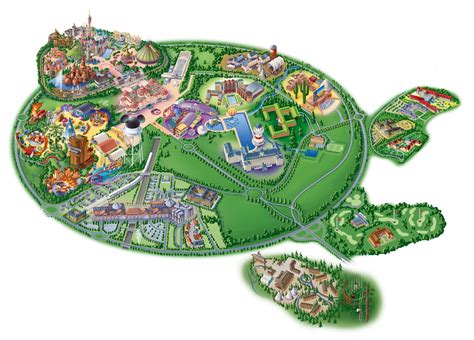 Map of Disneyland Paris and Walt Disney Studios