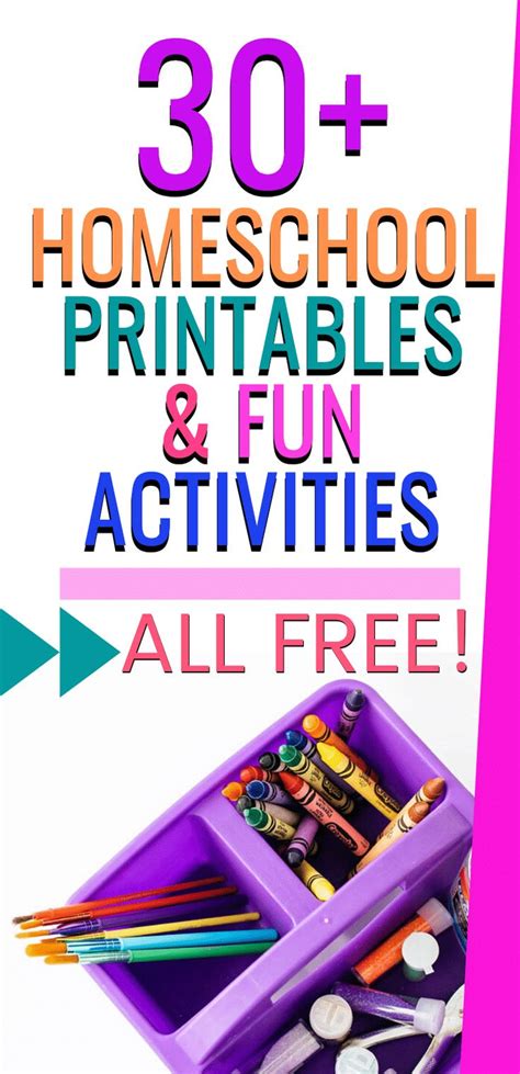 30+ Free Printable Homeschool Worksheets And Fun Homeschool Activities ...