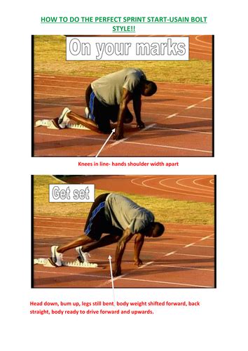 Usain Bolt sprint start and technique | Teaching Resources