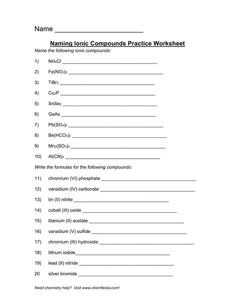 Mixed Ionic/Covalent Compound Naming