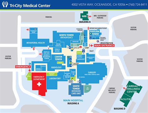 Campus Maps & Locations | Tri-City Medical Center