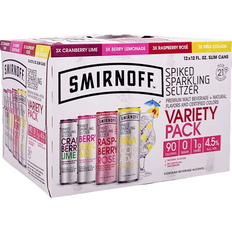 Smirnoff Zero Sugar Seltzer Variety Pack | GotoLiquorStore