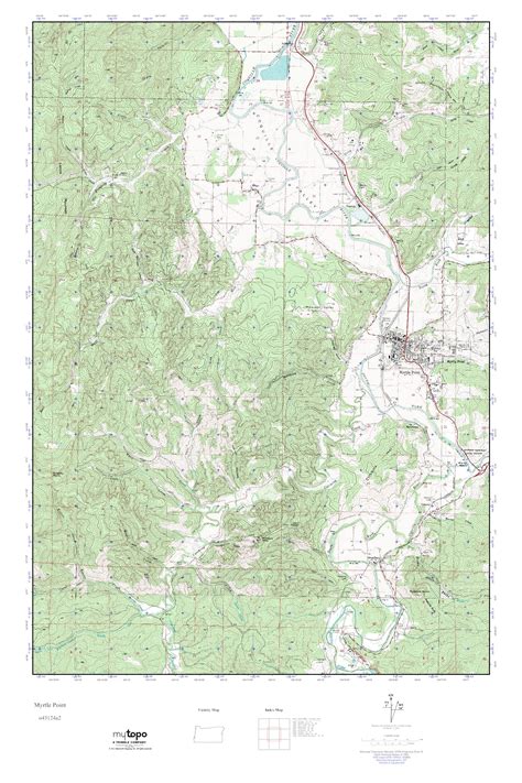 MyTopo Myrtle Point, Oregon USGS Quad Topo Map