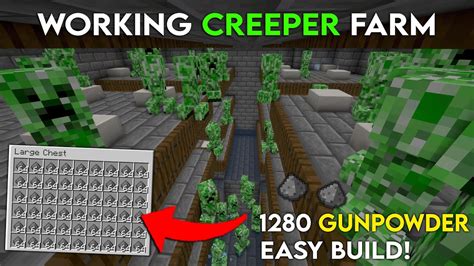 How to Make Working Creeper Farm in Minecraft 1.20 | 20 Stacks ...