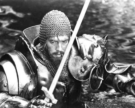 Excalibur 1981 Nigel Terry as King Arthur holding sword 8x10 inch photo ...