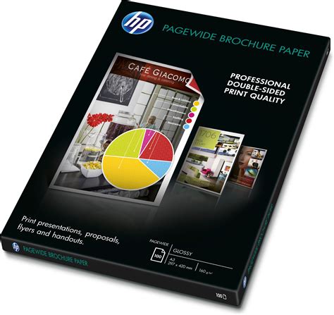 HP PageWide Glossy Brochure printing paper A3 (297x420 mm) Gloss 100 ...