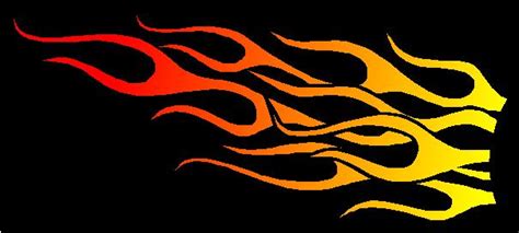 YELLOW TO RED FLAMES DECAL / STICKER 69