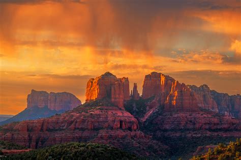 Cathedral Rock Sedona Arizona Storm Clouds Fine Art Print | Photos by ...