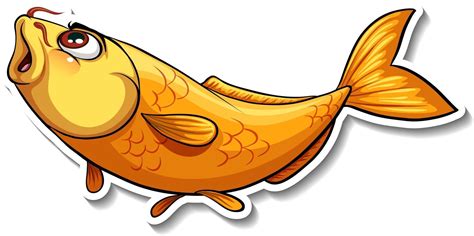 Koi carp fish cartoon sticker 2906711 Vector Art at Vecteezy