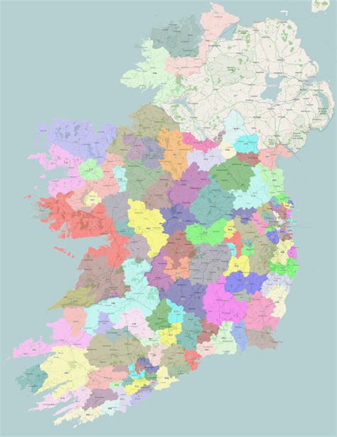 Map of Eircode (Postcode) Areas in the Republic of Ireland : r/MapPorn