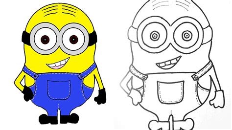 minions drawing with colour - minimalistbodyartprint