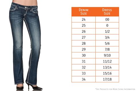 True Religion Womens Jeans Size Chart