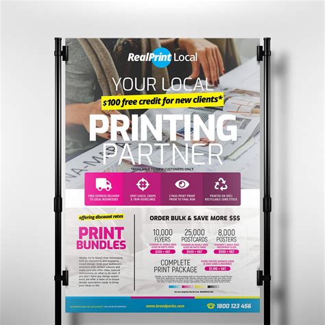 Print Shop Poster / Banner Template - PSD, Ai & Vector - BrandPacks