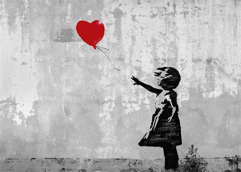 Banksy - Girl with balloon Painting by Banksy PhatVo remix - Fine Art ...