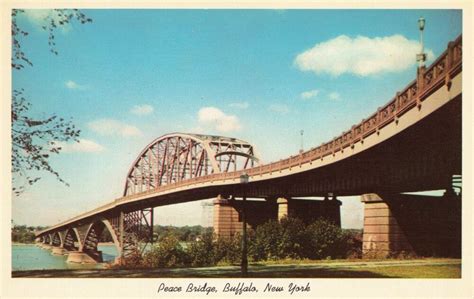 Postcard Peace Bridge Buffalo New York | eBay | Buffalo new york ...