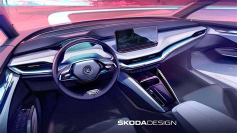 2021 Skoda Enyaq iV Interior Teased In Design Sketches