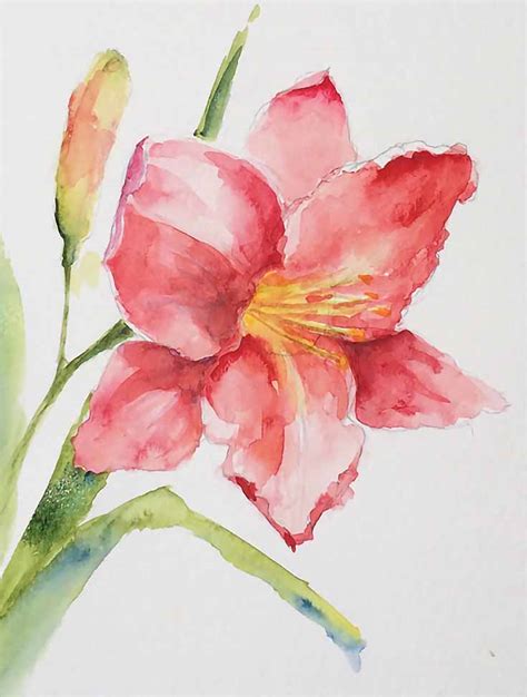 How to Paint Loose, Expressive Lilies in Watercolor - EmptyEasel.com