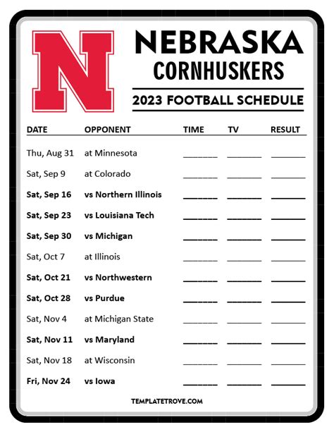 Nebraska Huskers Football 2024 Schedule - Philadelphia Eagles Schedule 2024