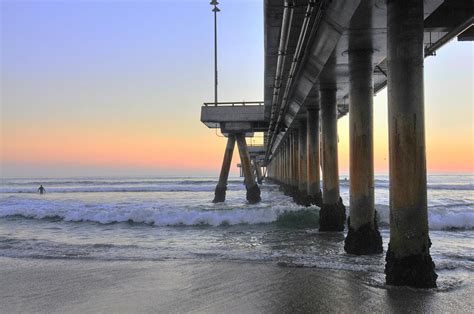 Venice Beach Pier Sunset Photograph by Richard Omura - Fine Art America