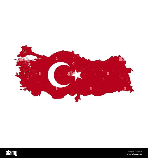 Turkey country silhouette with flag on background on white Stock Vector ...