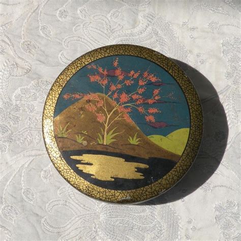 French Vintage Art Deco Tin Round Bon Bon Tin Vintage Sweet | Etsy ...