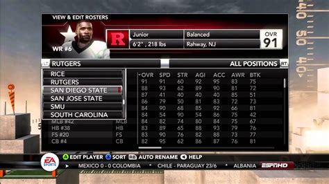 *NEW* EA SPORTS NCAA Football 12 BIG EAST Default Rosters - YouTube