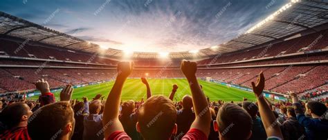 Premium AI Image | football or soccer fans at a game in a stadium