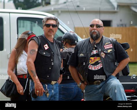 2 members of the biker gang Hells Angels Stock Photo - Alamy