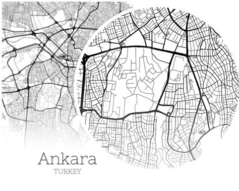 Ankara Map INSTANT DOWNLOAD Ankara Turkey City Map Printable | Etsy