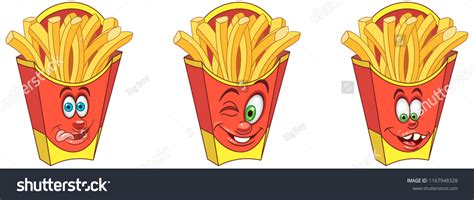 French Fries Snack Food Concept Emoji Stock Vector (Royalty Free ...