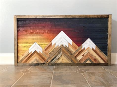 Diy Wood Mountain Wall Art Plans : Mountain wall art, shelf, mountain ...