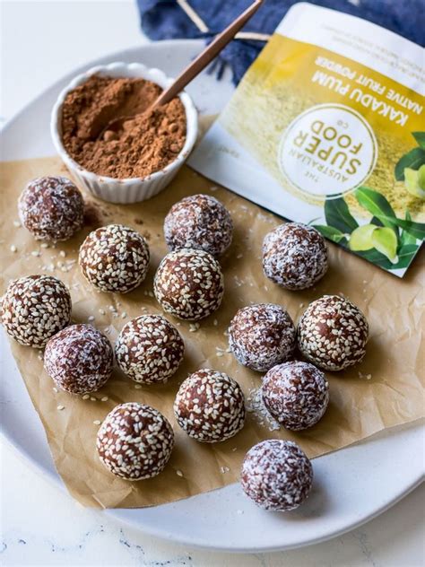 Kakadu Plum and Ginger Energy Balls | Recipe | Food processor recipes ...