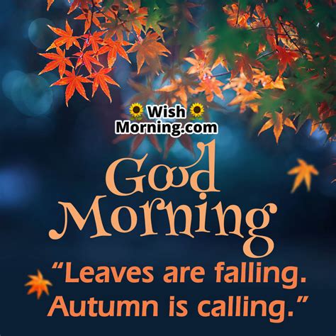 Autumn Morning Wishes - Wish Morning