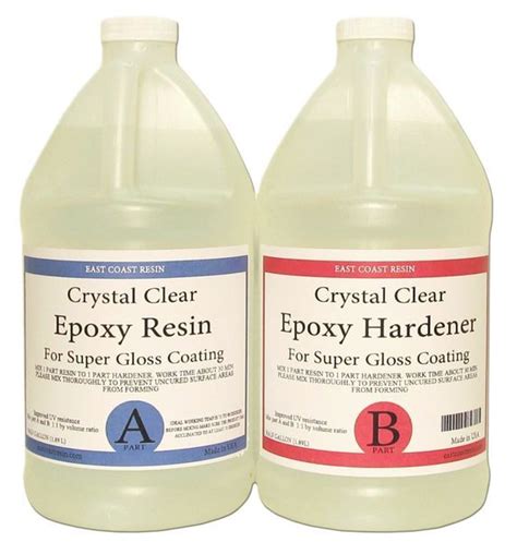 Epoxy Resin Kit 1 gallon ( 1/2 gal resin and 1/2 gal Hardener ) | Clear ...