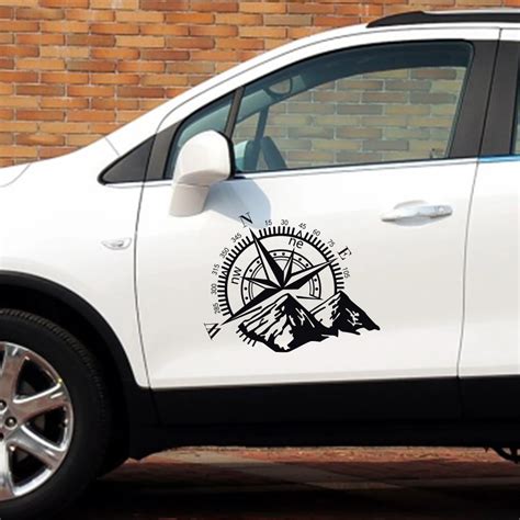 2Pcs-Car-Door-Side-Stickers-Vinyl-Film-Auto-Decoration-Compass-Decal ...