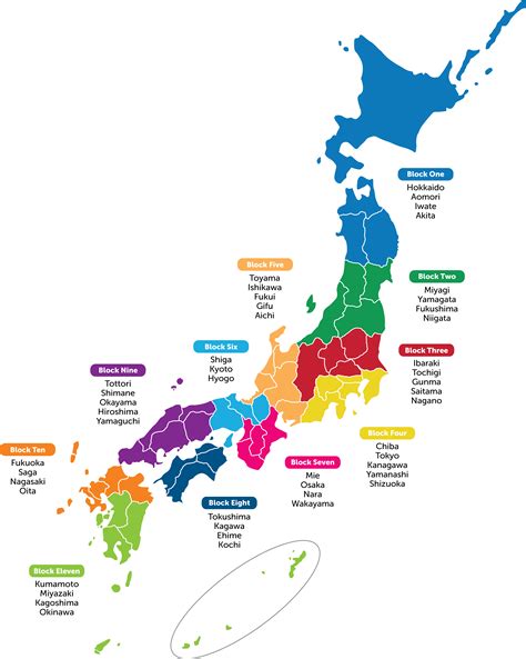 Regions Of Japan Map