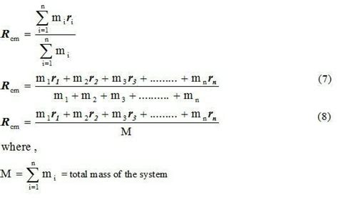 write an expression for position vector of center mass of system of two ...