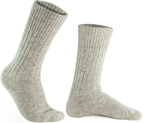 100% Pure Wool Socks - Men, Natural Gray: Amazon.ca: Clothing & Accessories