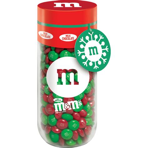 M&M'S Milk Chocolate Christmas Candy Gift 13-Ounce Jar - Walmart.com ...