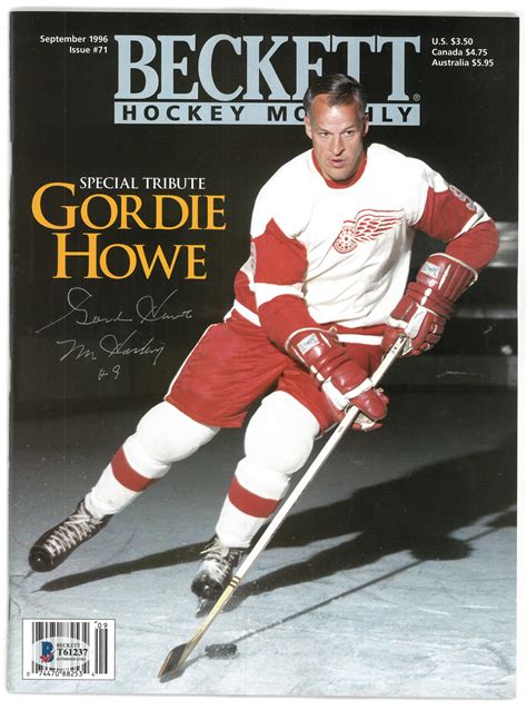 Lot Detail - Gordie Howe Autographed 1996 Beckett Magazine