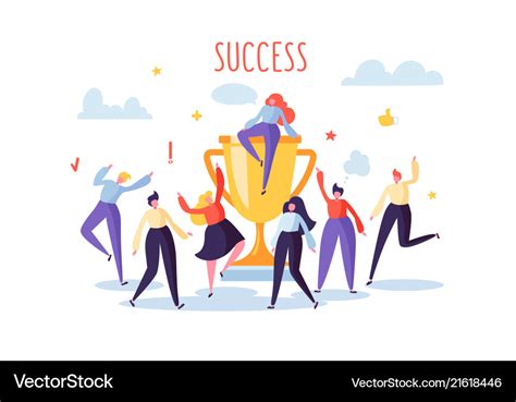 Business team success achievement concept Vector Image