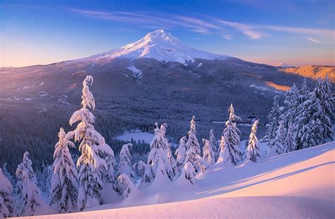 nature, Landscape, Sunrise, Mountain, Snow, Forest, Lake, Frost, Snowy ...