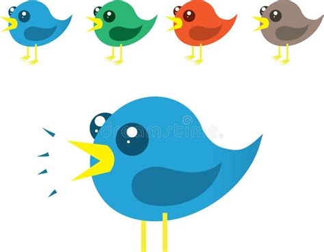 Chirping Birds stock vector. Illustration of green, animal - 22305925