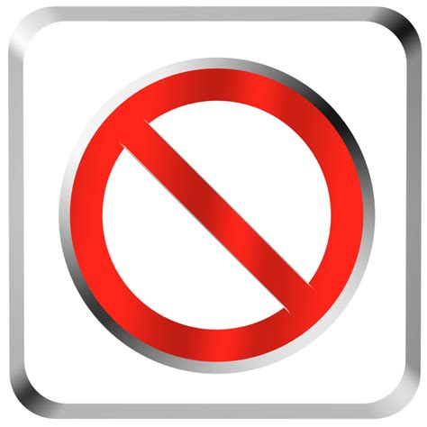 Prohibited 3D Signs. No Symbol Sign Clip Art 8506469 PNG