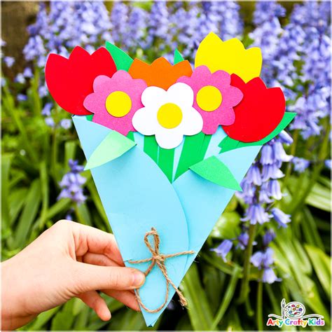 Paper Flower Bouquet Craft - Sweet Spring Flower Craft - Arty Crafty Kids