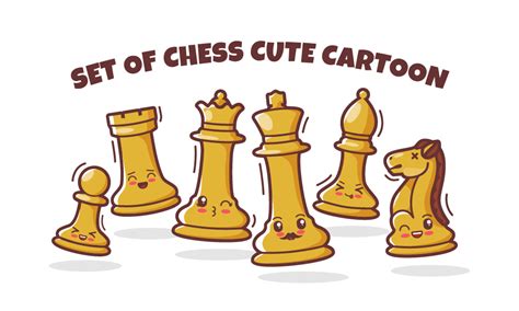 Set Chess Pieces Cartoon, Vector Graphic Graphic by noorshineproject ...