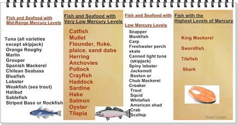 fish mercury levels list