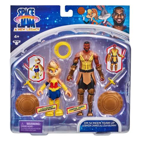 Space Jam On Court Team Up Lebron James & Lola Bunny Figure 2 Pack