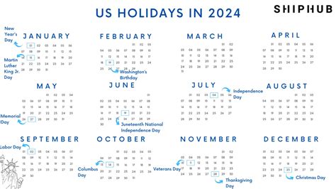 2024 Calendar Us - Audry Caralie