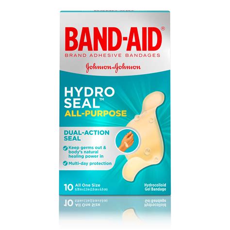 Band-Aid Brand Hydro Seal All Purpose Adhesive Bandages, 10 Count ...